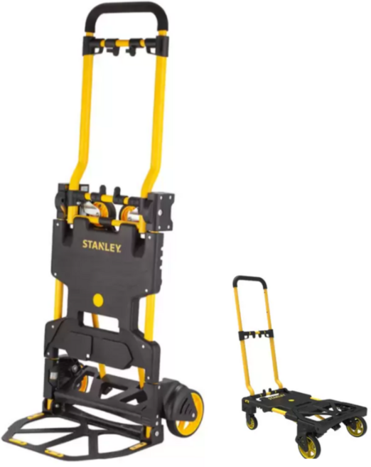 [코스트코] 2시이전주문당일발송/스탠리폴딩핸드트럭(변환 가능한 2-in1 ) 적재70kg ~137kg /3단높이조절 /가벼움 / 접이식 휠플랫폼 겸용 핸드트럭, 1개