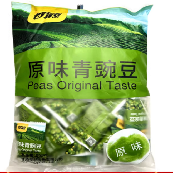 왕부정 중국식품 감원 오리지널 완두콩 과자 간식 285g 1개