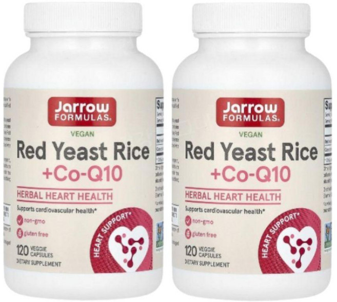 [2개] 자로우포뮬러스 홍국 코큐텐 120캡슐 코엔자임 큐텐 CO Q10 유비퀴논 Red Yeast Rice kanekaQ10, 120정