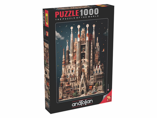 Anatolian 巴塞隆納聖家堂 拼圖, 多色混和, 1個, 1000片