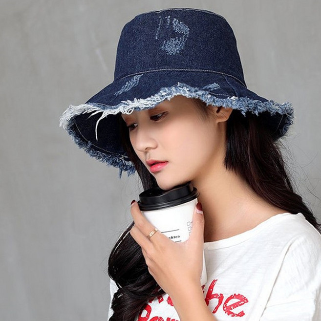 NAWARA shopping 데님 버킷햇 벙거지 빈티지 청 모자