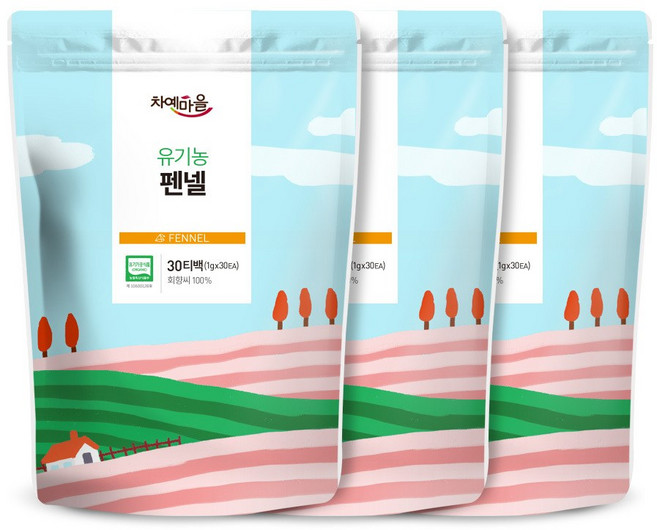 차예마을 허브차 유기농 펜넬 30티백.., 30개입, 30g, 3개