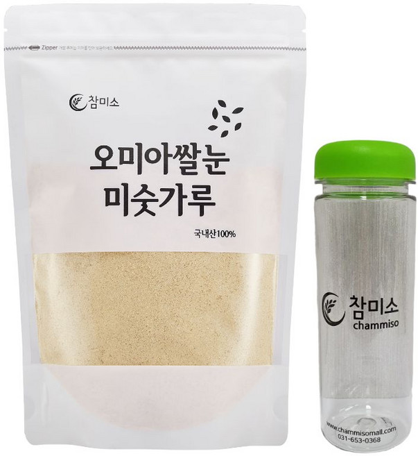 참미소 오미아 쌀눈 미숫가루 국산 국내산 100% 통곡물 9곡 고소한 맛있는 간편 식사 아침 대용 선식 비건, 1개, 500g