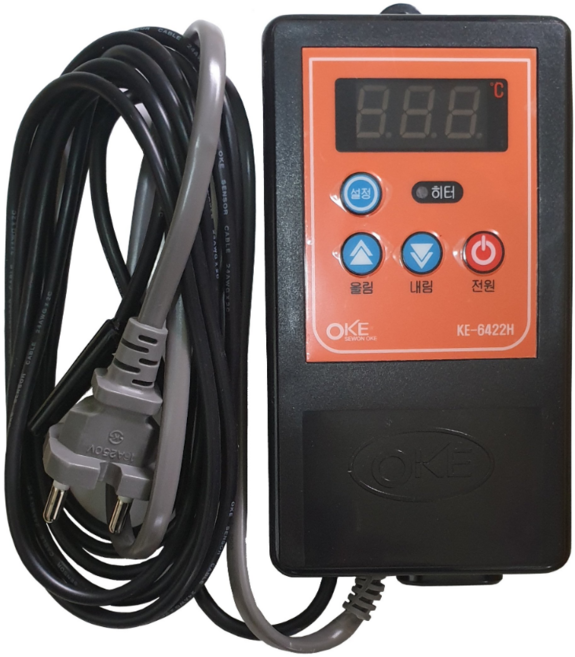 히터 디지털 자동 온도 조절기 OKE-6422H, 고정형(일반적 사용자), 1개