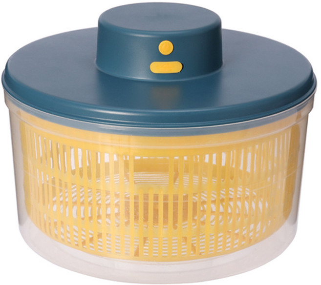 전동 야채탈수기 무선 충전식 다용도 세척기 야채 드라이어, 블루