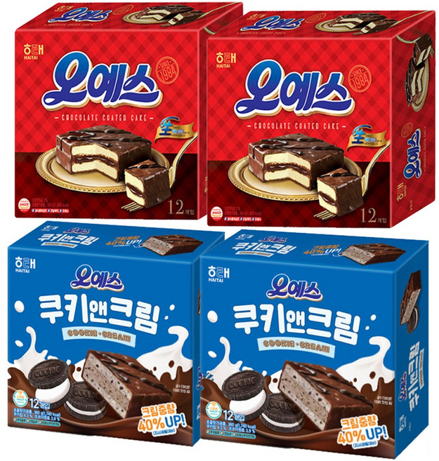 오예스 360g + 쿠키앤크림 360g 세트, 2세트