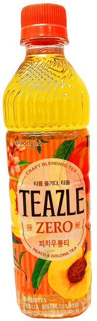 웅진 티즐 피치 우롱티, 500ml, 24개
