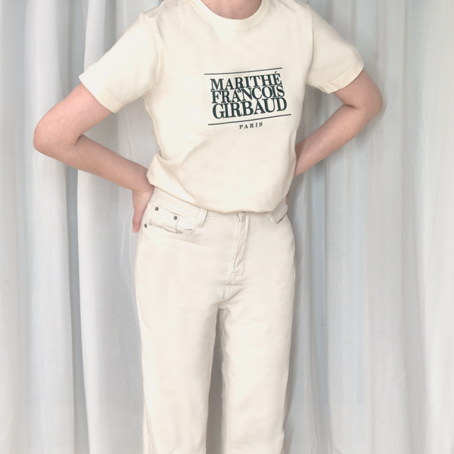 [마리떼매장판] 마리떼프랑소와저버 W 클래식 로고 반팔티 쇼핑백