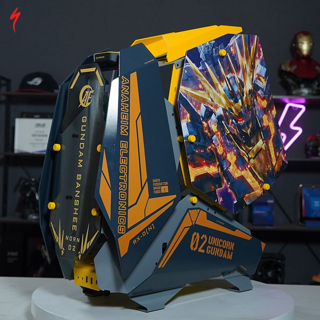 본체케이스 모드5 건담 RX-0 커스텀 케이스 수냉 게임 조립 PC, V. 본체케이스