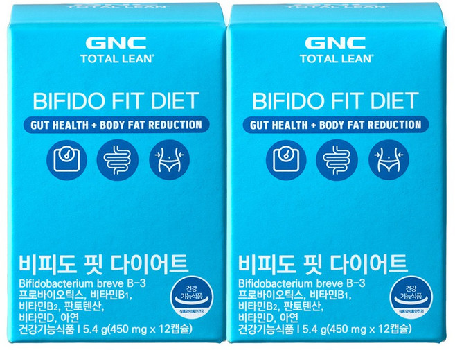 [GNC] 비피도 핏 다이어트 유산균 30캡슐 / 30일분 x 2통, 30정, 2개