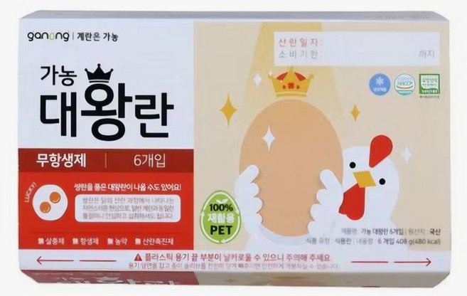 가농 대왕란 408g, 2개, 6구