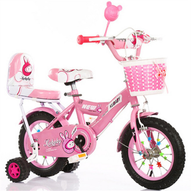 DIU 兒童自行車男女寶寶腳踏車2-3-4-6歲寶寶單車12寸-20寸單車可, 1個, 1cm, 粉色普通輪:16寸