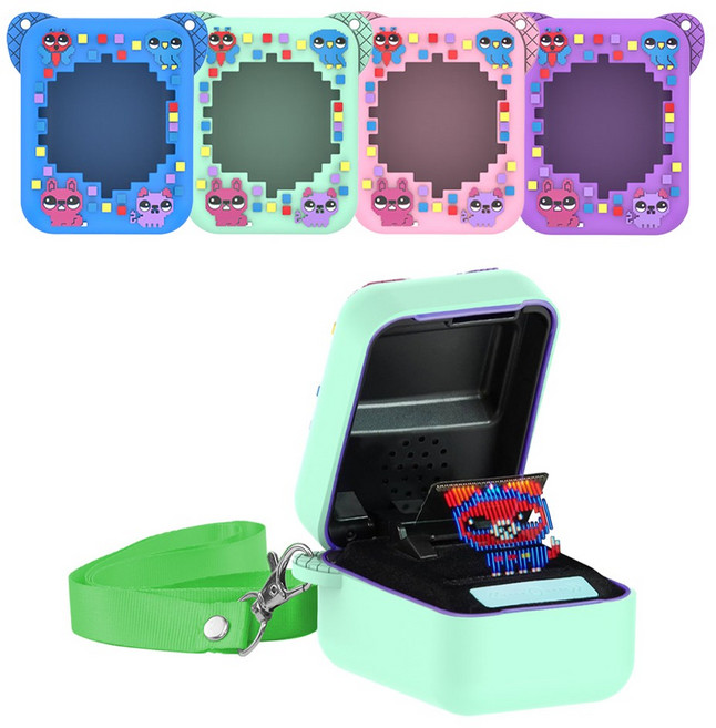 큐비찌 케이스 스트랩포함 Bitzee 악세사리, 큐비찌 펫(1세대) 케이스, 퍼플, 1개, 큐비찌 펫(1세대) 케이스