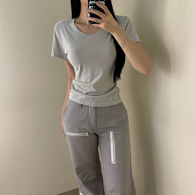 VANANA2 체형커버 유넥 무지 반팔