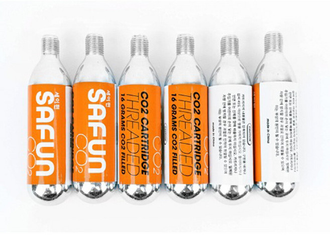 세이펀 자전거 CO2 카트리지 (16g 나사산), 1개