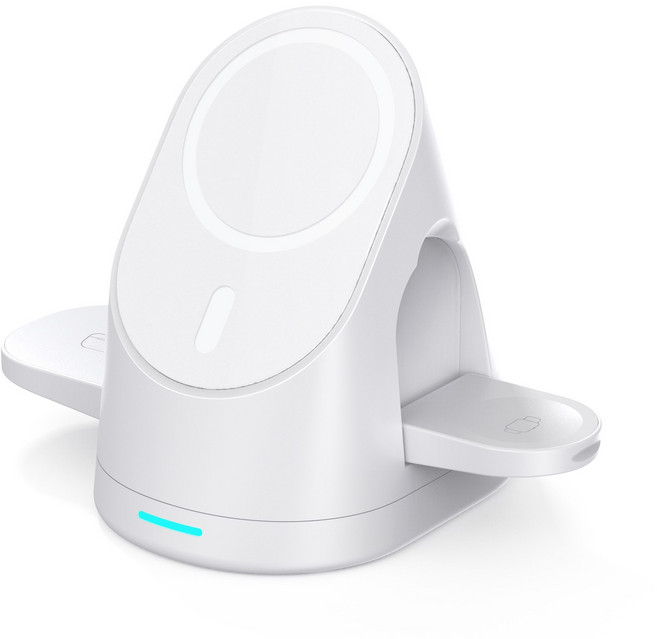 앤트앤비 3in1 맥세이프충전기 삼성 애플 아이폰 고속 무선 충전기 거치대, 02.무선충전기 179_화이트, 1개