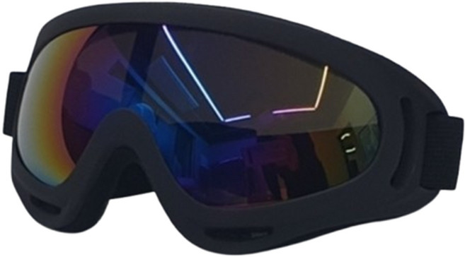 무지개색상 렌즈 스포츠 안경 자전거 바이크 라이딩용 자외선차단 보호안경, 1개