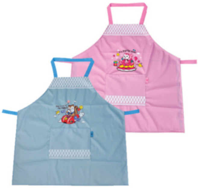 알파 다람 어린이 방수 앞치마 학용 핑크, 1세트