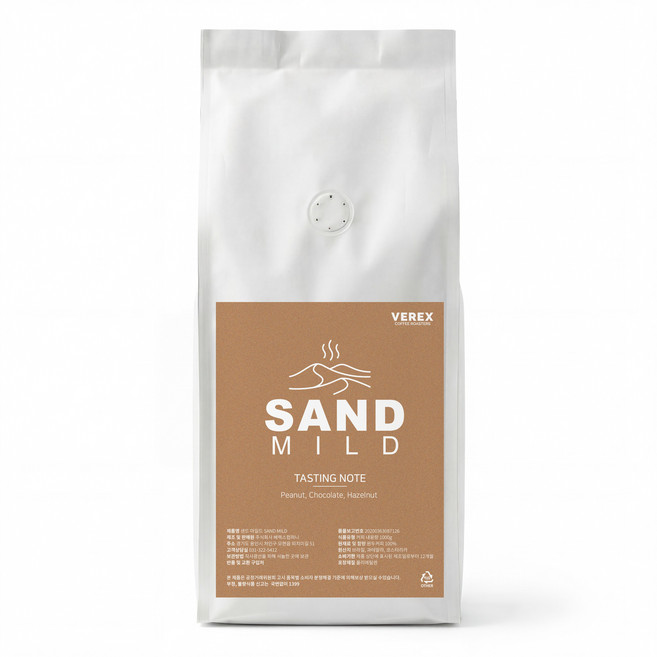 베렉스커피 샌드마일드 산미없는 고소한 너티 블렌드 원두커피, 1개, 1kg, 홀빈(분쇄안함)