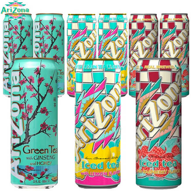 예이니식품 아리조나 그린티 아이스티 인기3종 각3캔씩 세트 (총9캔x680ml) 유튜브주스음료수, 680ml, 1세트