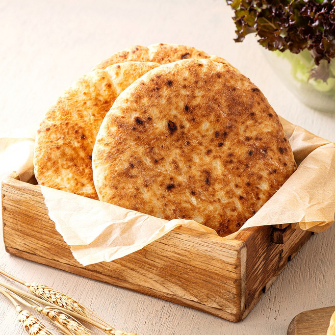 냉동 피타브레드 이스라엘 샌드위치빵 포켓빵 영양 간식 빵, 400g, 4개