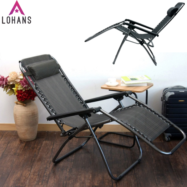 로한스 무중력체어 1인용 리클라이너 의자 접이식 럭셔리 캠핑의자 안락의자, 리클라이너 블랙