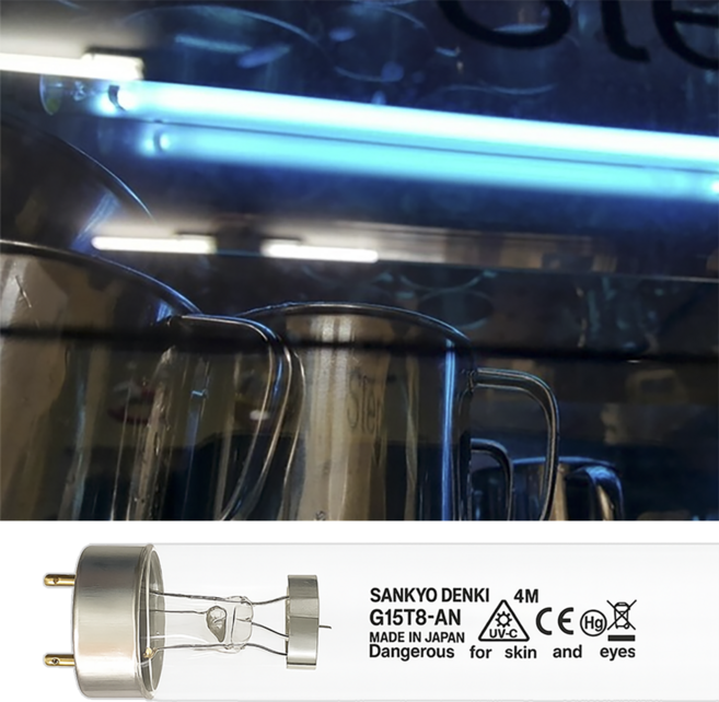 산쿄 G15T8-AN 15W 자외선 살균램프 컵 살균기 전용 교체램프 업소용 식기 UVC 소독램프 일제, 2개, 기타색, 산쿄 15w