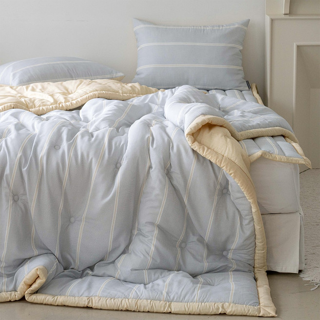 레인 렌징 모달 차렵이불세트 항균 옥수수솜 호텔침구 기본형 버터 옐로우