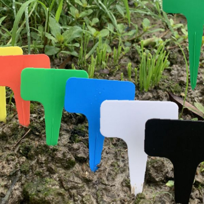 꽂이식 텃밭 가드닝 그린 화초 플라스틱 정원 라벨 실내외 마커 표시기 표찰, 초록색(Green)