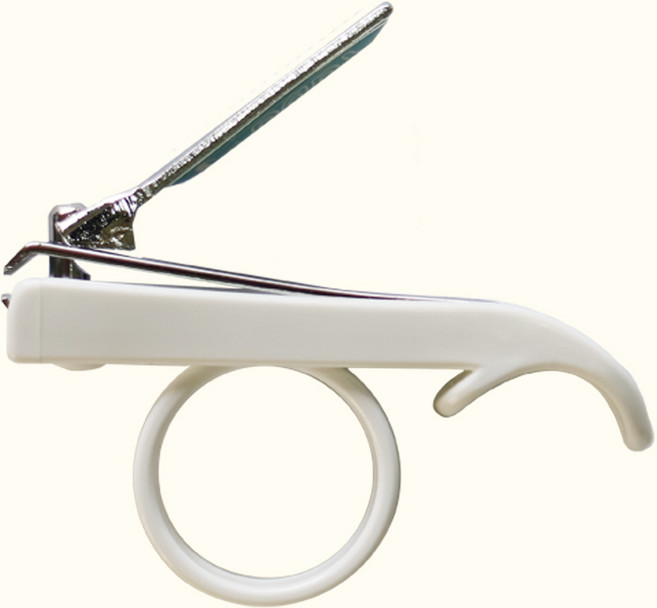신생아 안전 손톱깍이(튐방지 안전고리형), 1개, 안전손톱깎이 화이트