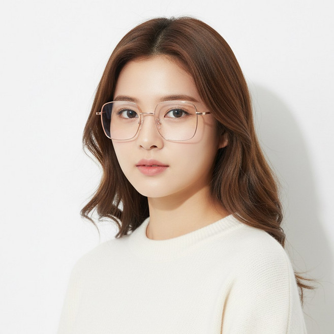 Cyxus 큰사이즈안경 사각형 프레임 울트라 블루라이트차단안경