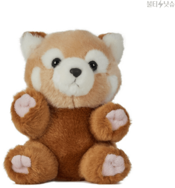 에버랜드 굿즈 아기 레서판다 핑크젤리 애착 동물 인형 12x15cm, 1개