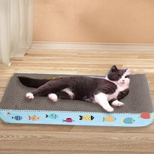 고양이 스크래쳐 웨이브형 골판지 소파 고양이 스크래치 침대 관리 갈이