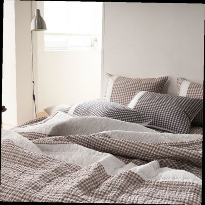 무지스 1+1 시원한 체크 시어서커 여름이불 SS 단품 여름 이불
