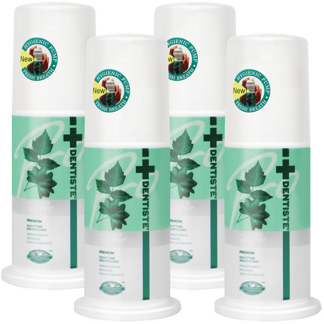 덴티스테 플러스화이트 펌프형 치약, 60g, 4개