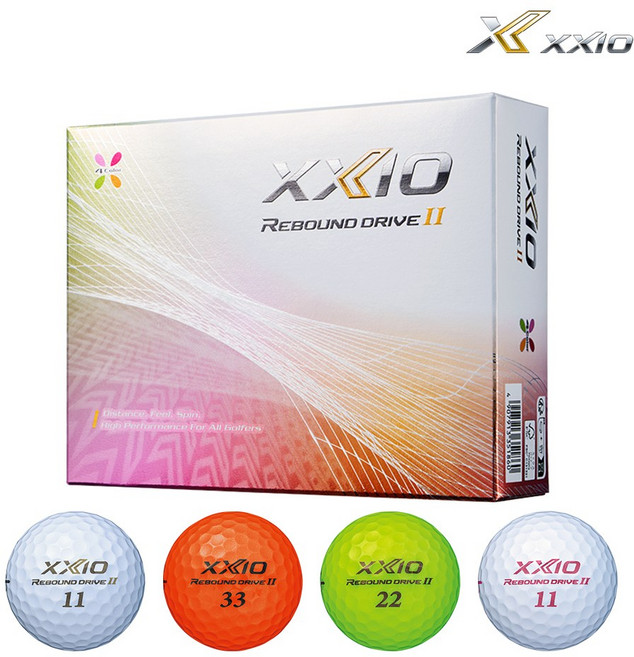 젝시오 24 리바운드 드라이브2 3피스 골프공 1더즌 12구, 라임 옐로우, 1개