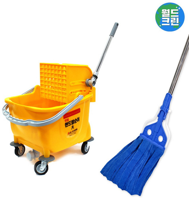 월드크린 마포 탈수기 대 + 극세사 걸레 330g 마포대 1세트, 마포탈수기대+극세사걸레330g+마포대, 1개