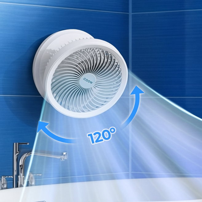 [리모컨포함] 무선 탁상용 벽걸이 미니 써큘레이터 접이식 충전식 선풍기
