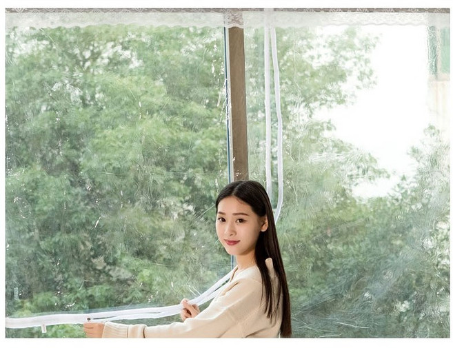 테라스 비닐 베란다 방풍 창 주택 우풍 창문 바람막이 커튼 방한 비닐막 뽁뽁이 단열 외풍, 뽁뽁이창문(소), 1개