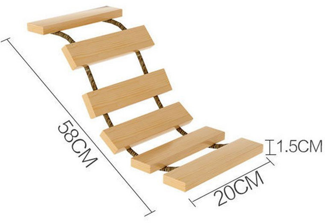 貓咪空中走廊 墻壁貓跳臺 貓爬架, 1個, 貓貓爬梯
