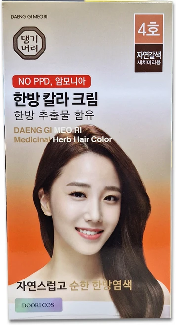 댕기머리 한방칼라크림 새치머리용, 자연갈색, 1개, 1개 - 쿠팡