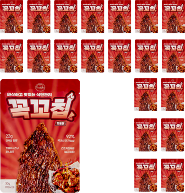 단슐랭 꼭꼬칩 핫불닭, 30g, 21개