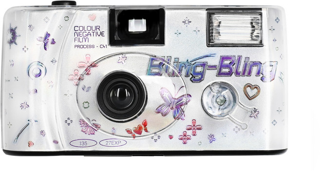 레토 블링블링 컬러 일회용카메라 27장 1개 프레드폴 현상소 현상스캔 서비스 포함