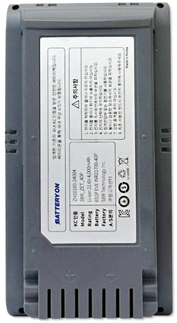 배터리온 삼성 제트 무선청소기 배터리 VCA-SBT90 라인 교체용 호환용 무상보증기간 1년 대용량 국내제작, 1개, VCA-SBT90 라인 (TP 30TG)