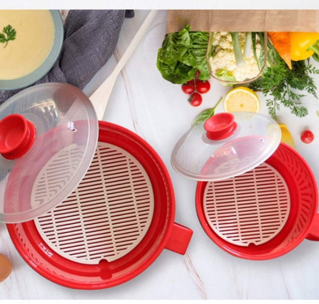 찜기 컵모양 손잡이 전자레인지 한강 라면 감자 찌기, 그레이, 1개