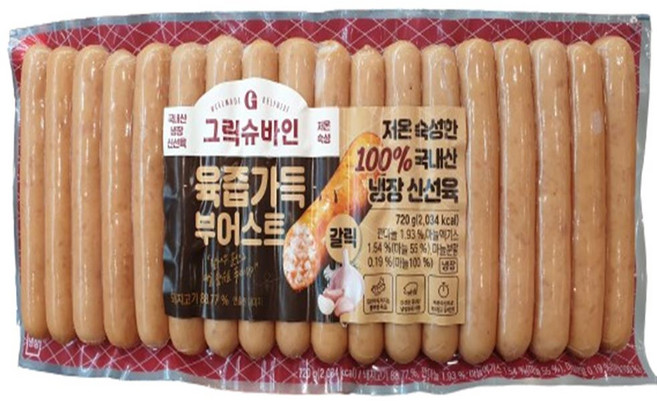 그릭슈바인 육즙가득 부어스트 갈릭 소시지 720g(냉장배송), 770g, 1개