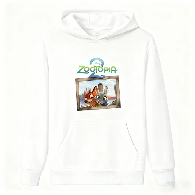 올스토어 【Zootopia 2】닉 와일드와 주디 홉스 프린트가 있는 남성 후드티 가을 겨울 신상품 코튼 캐주얼, 04 4XL 사이즈, 05 1127-JCS-wzm-1