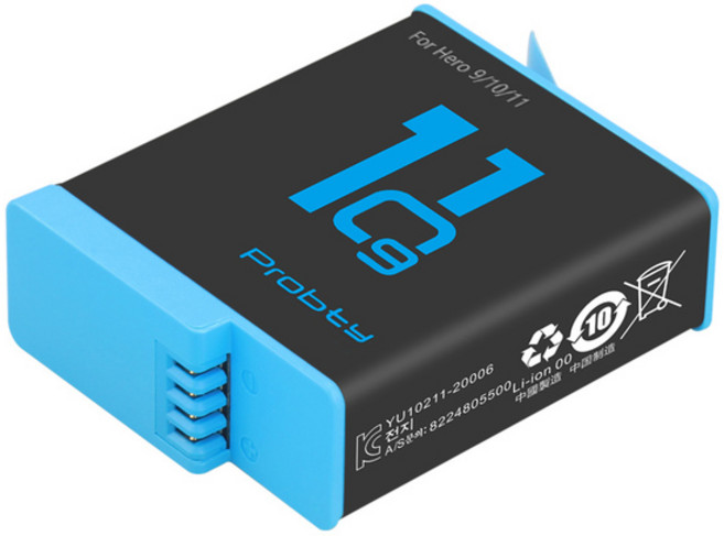 Gopro Hero 11 10 9 1850mAh 리튬 이온 배터리 3 방향 고속 충전 케이스 액션 비디오 카메라 충전기, 06 1 Pc Battery, 1개