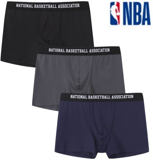 엔비에이 NBA 남성용 남자 속옷 사각팬티 3팩 세트 오버핏 드로즈 N255AI401P 374275