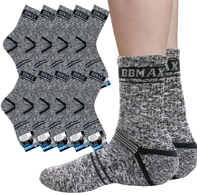 지니양말 10켤레 남성 등산양말 안전 산행 작업 레져 용 2중구조 파일양말, 그레이, 10개